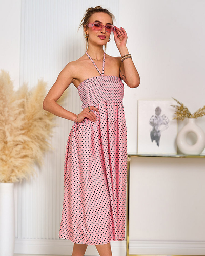 Royalfashion Дамска рокля на точки с дължина до коляното