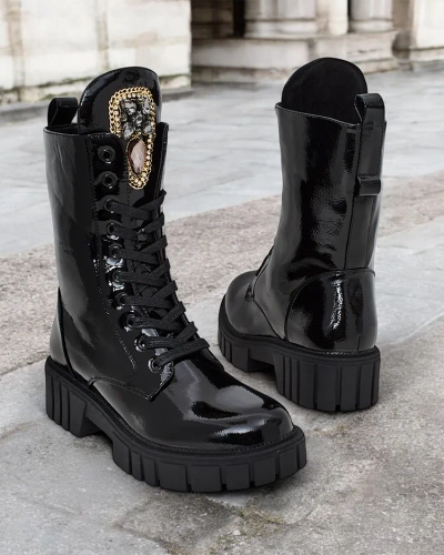 Royalfashion Дамски ботуши Operre с дантела