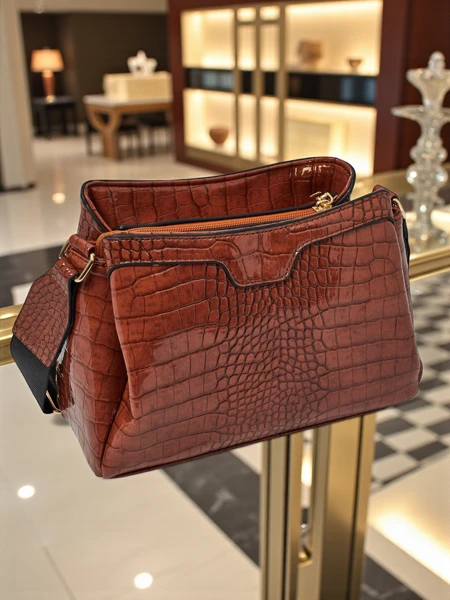 Лакирана малка дамска чанта от еко кожа Midnight Fern