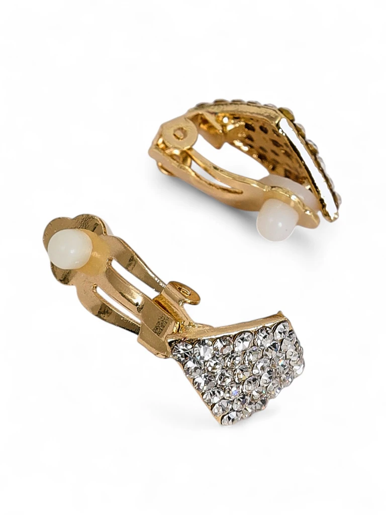 Royalfashion Дамски клипс обеци с цирконии