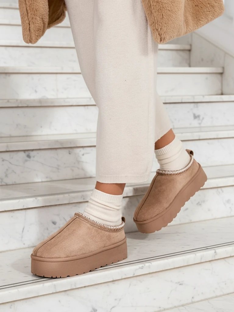 Royalfashion Дамски къси ботуши Zommy a'la snow boots