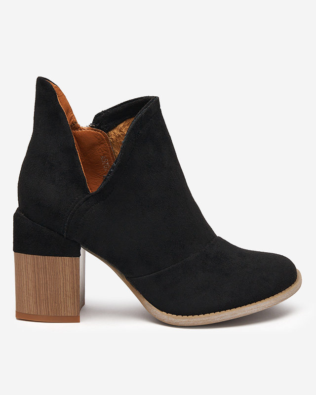 Черни дамски боти с изрези Encura - Обувки