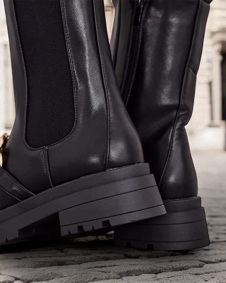 Дамски високи ботуши на Royalfashion модел Romur