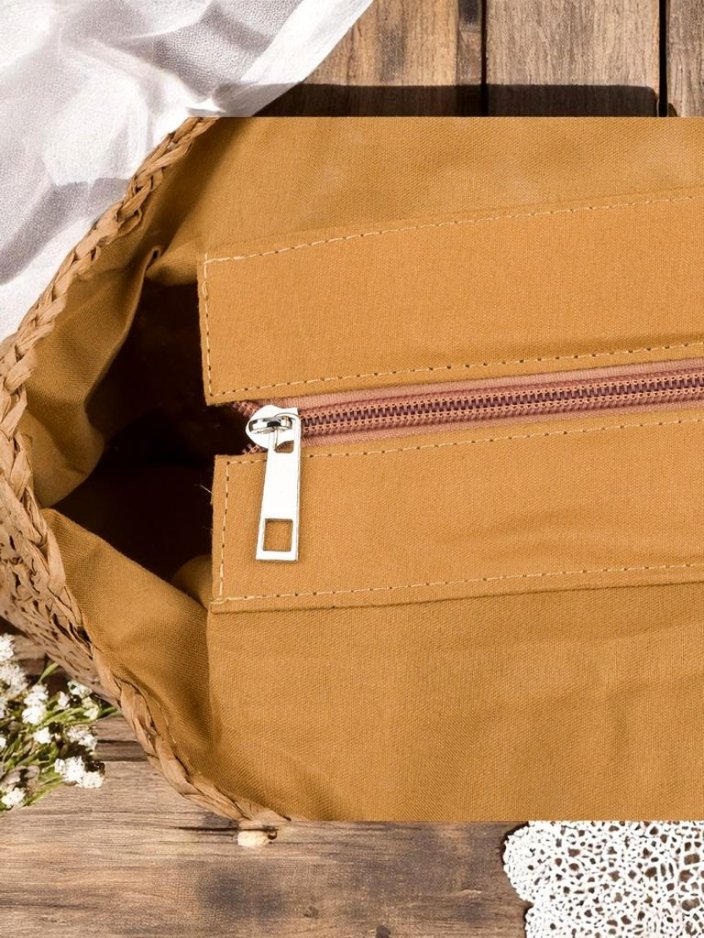 Royalfashion дамска сламена чанта Flora Grande