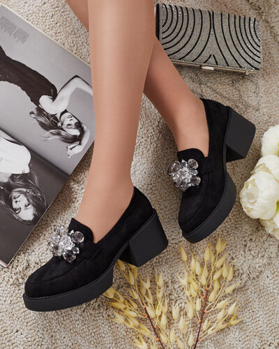 Royalfashion Дамски мокасини Pegorani с висок ток