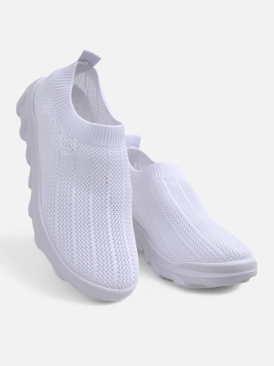 Дамски бели кецове Astrea от дишаща материя на плоска подметка