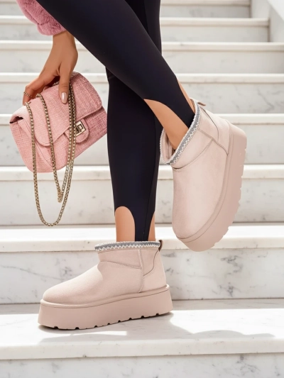 Royalfashion Дамски къси ботуши a'la snow boots Xoalla
