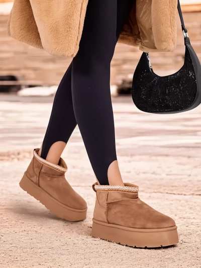 Royalfashion Дамски къси ботуши a'la snow boots Xoalla