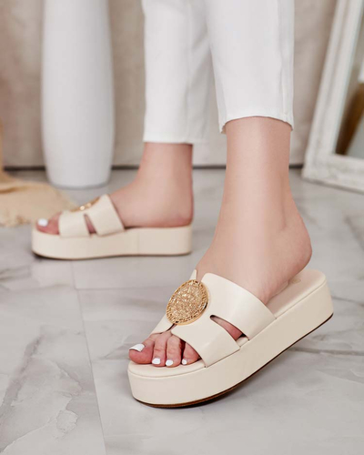 Royalfashion Women's Emicia platform flip-flops