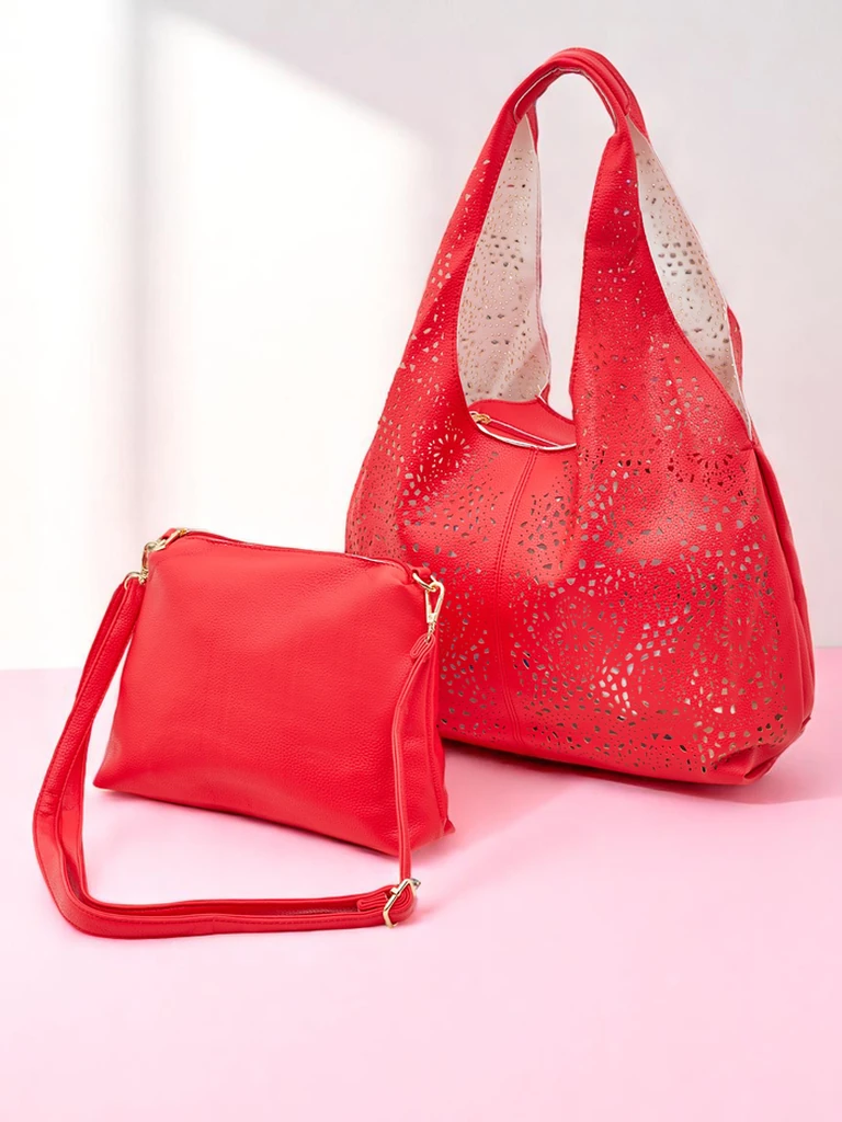 Royalfashion Голяма дамска чанта тип шопър Lira Lace