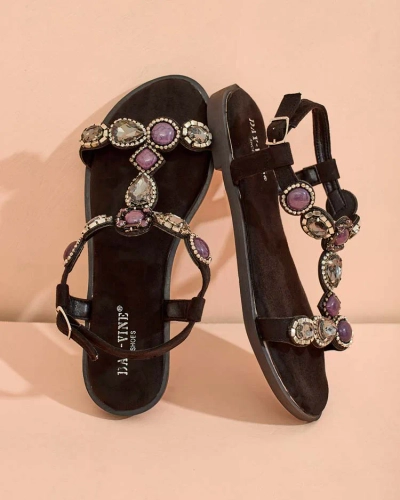 Royalfashion Дамски сандали с цирконий Sobrinas