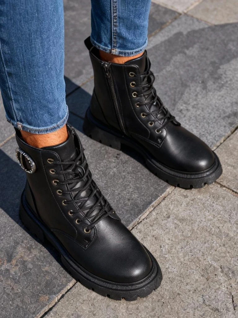 Роялфешън Еко кожени дамски боти Enoll