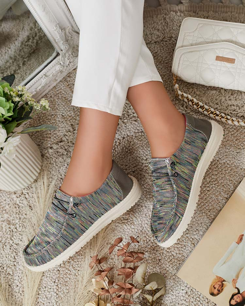 Royalfashion Дамски полуобувки с дантела