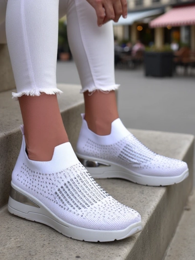 Royalfashion обувки на платформа за жени с камъни Qelavise