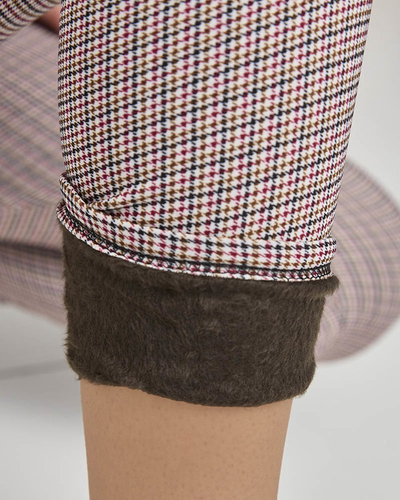 Жълто-черен дамски кариран клин- Облекло