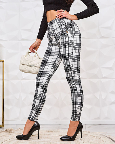 Royalfashion Затоплен кариран дамски панталон