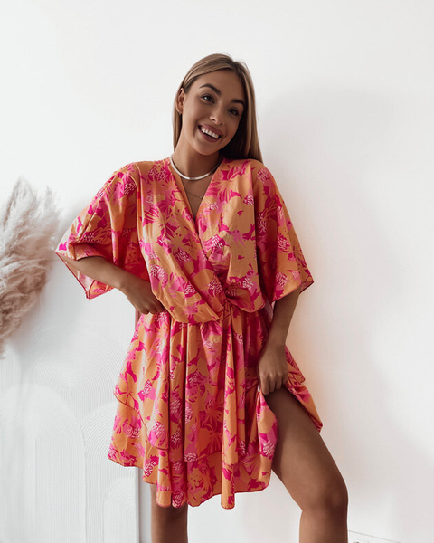 Royalfashion Дамска мини рокля с оригинален десен