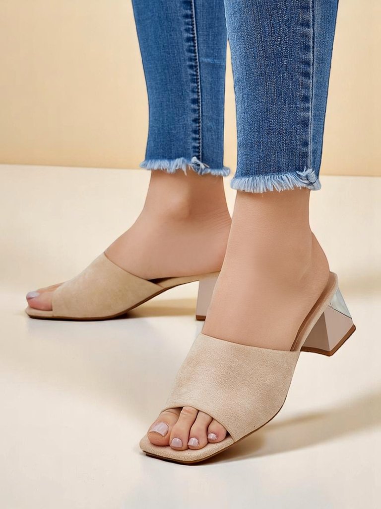 Дамски чехли Royalfashion с декоративни токчета Vollatie