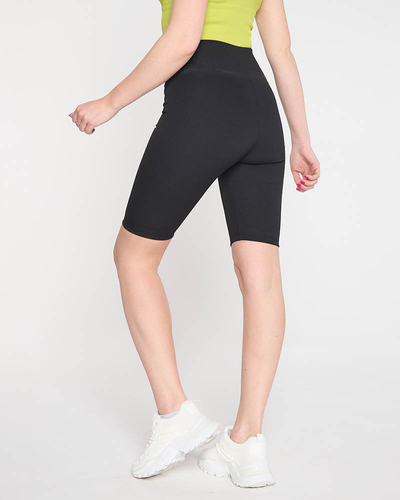 Czarne damskie legginsy kolarki - Odzież