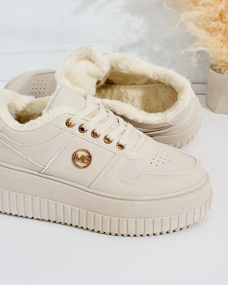 Royalfashion Затоплени дамски маратонки с кожа Rozit