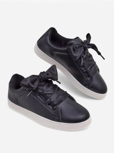 Кецове от еко-кожа на Royalfashion за жени с декоративни връзки Etti