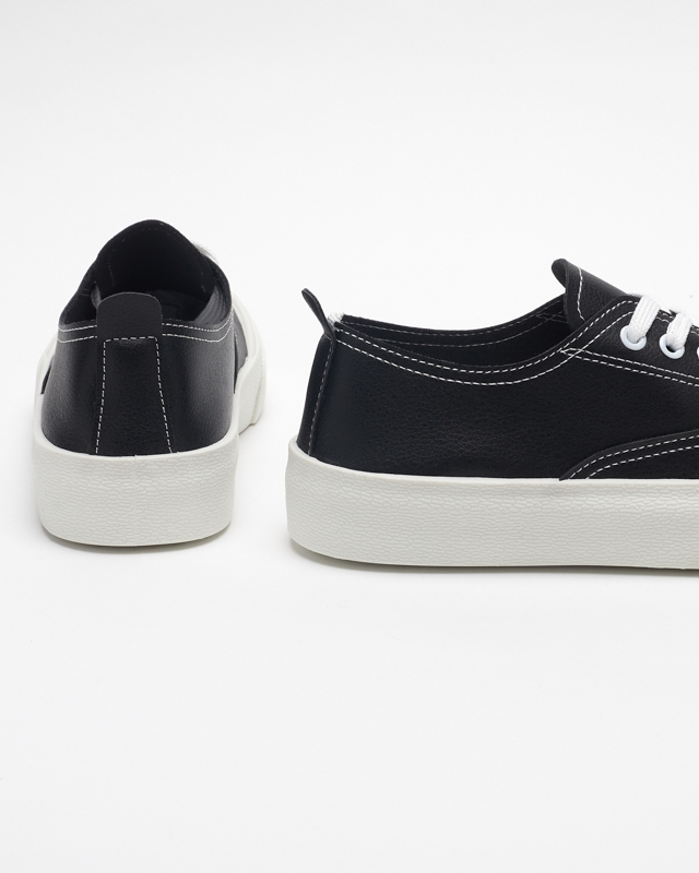 Czarne damskie tenisówki Lorino - Obuwie