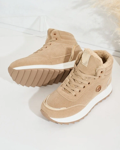 Royalfashion Затоплени дамски маратонки с кожа Casill