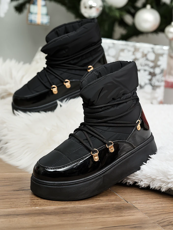 Royalfashion Дамски ботуши за сняг с приплъзване в черно Dabenda