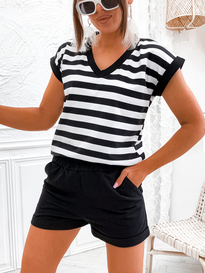 Royalfashion Памучен раиран дамски комплект