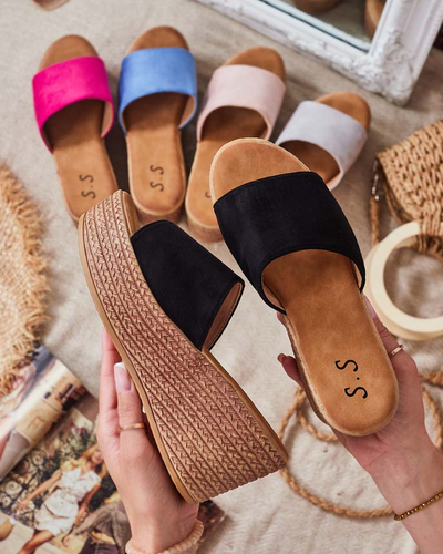 Royalfashion Дамски джапанки на платформа и котва Albavia