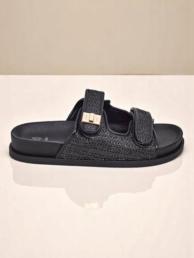 Royalfashion Дамски чехли с плетен дизайн Delibeli