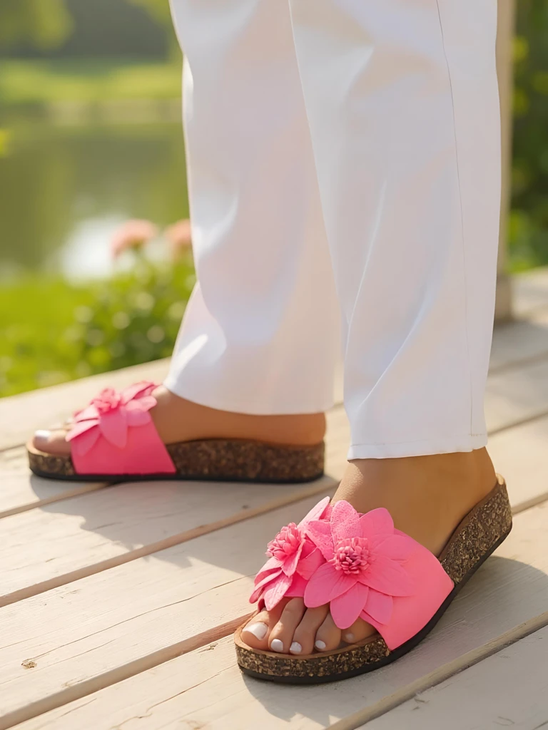 Женски сандали Royalfashion с цветя Foules