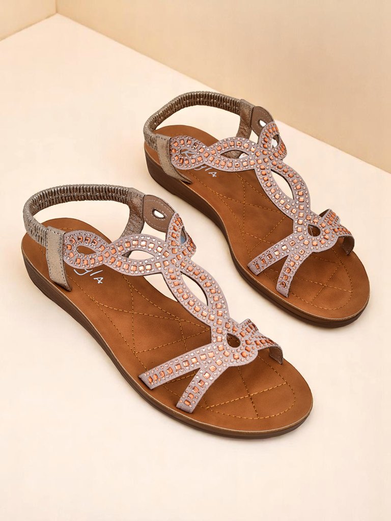 Royalfashion Дамски сандали с декоративни каишки Lola Grace