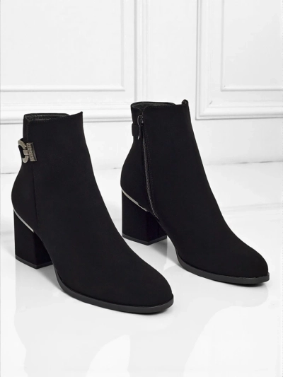 Дамски еко кожени боти до глезена на ток Ruvina