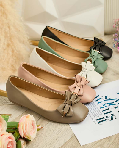 Royalfashion Дамски балерини с панделка Fittco