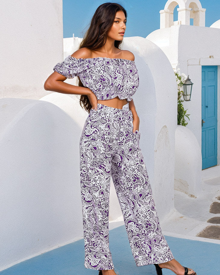 Royalfashion Дамски комплект от две части с щампа