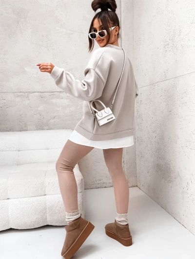 Royalfashion Памучна дамска блуза с качулка и сваляемо дъно