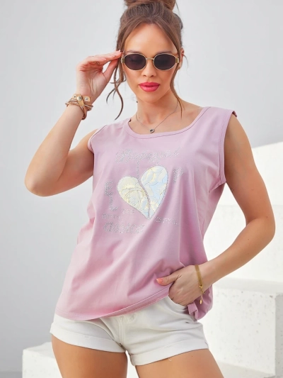 Royalfashion Памучен дамски потник с форма на сърце