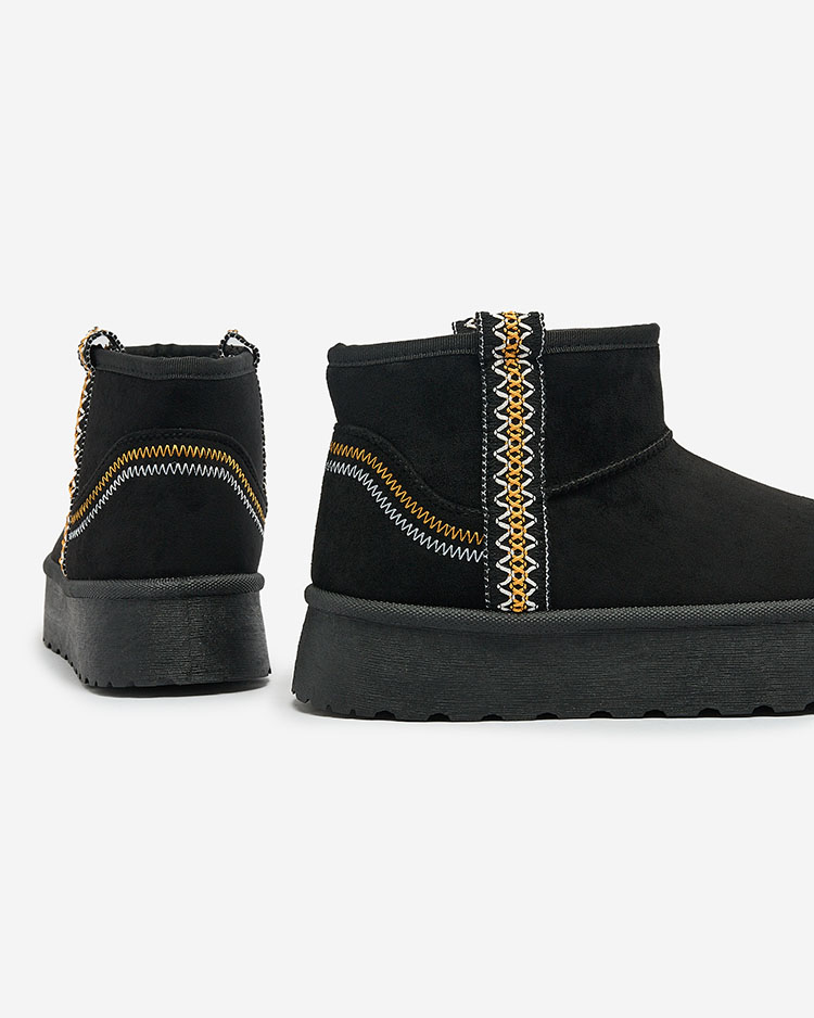 Royalfashion Дамски къси ботуши a'la snow boots with ornament Erititta