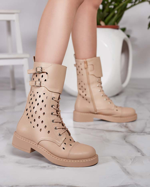 Royalfashion Дамски ботуши с ажурна дантела Belsel