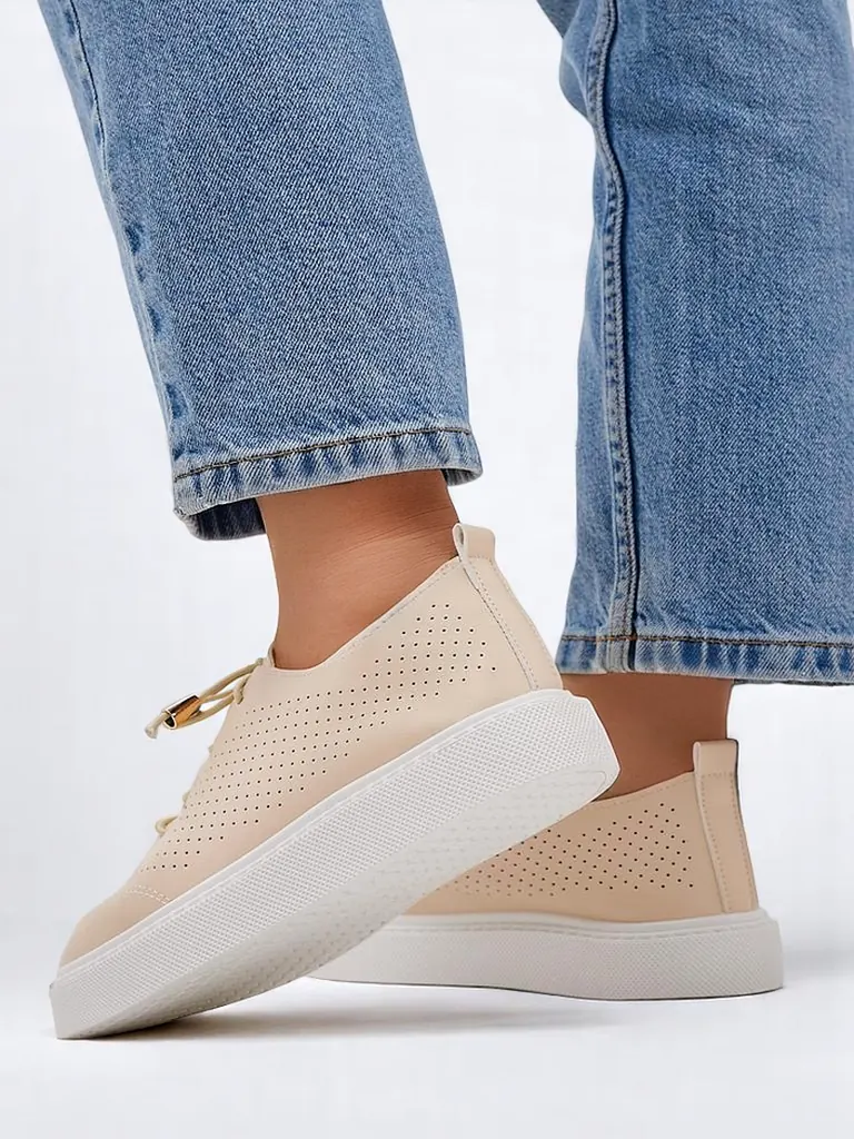 Royalfashion Дамски перфориранни спортни обувки с дантела Vaned