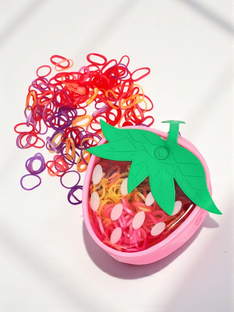 Royalfashion Многоцветни силиконови ластици за коса Ягода