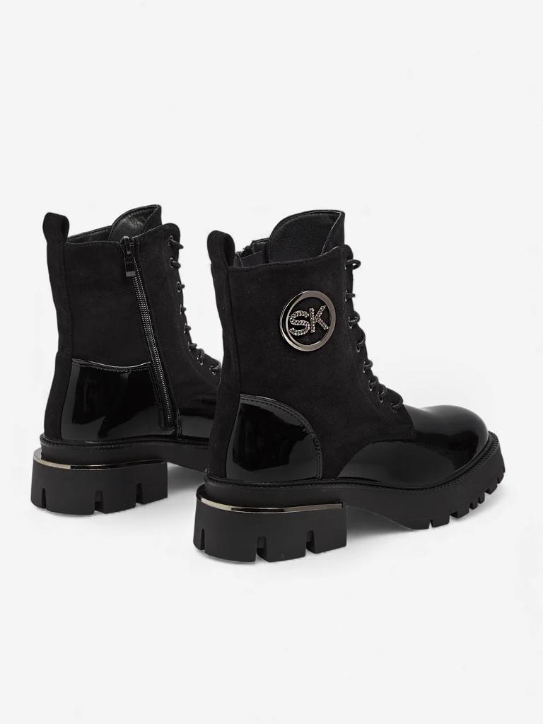 Дамски боти еко кожа и еко велур Lalunes