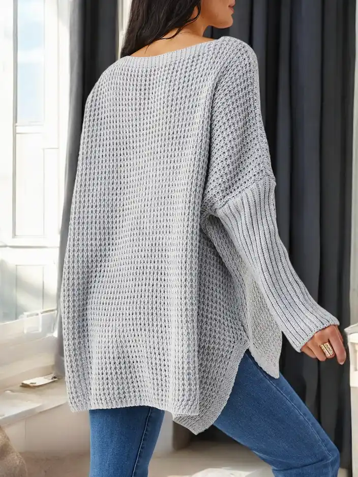 Роялфешън акрилен плетен пуловер за жени с принтове