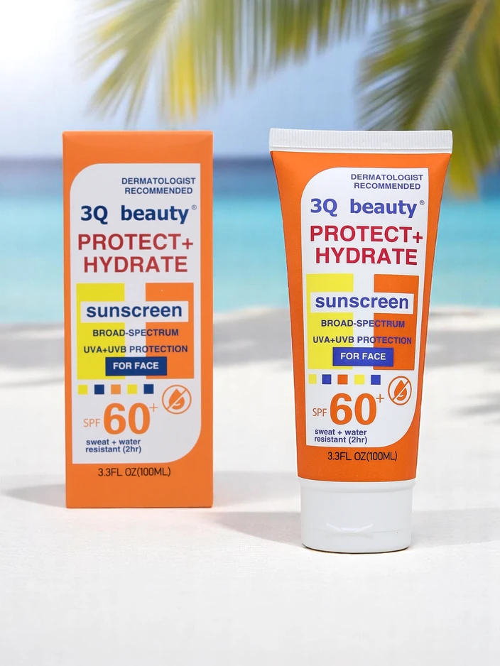 3Q Beauty Водоустойчив слънцезащитен крем за лице SPF 60