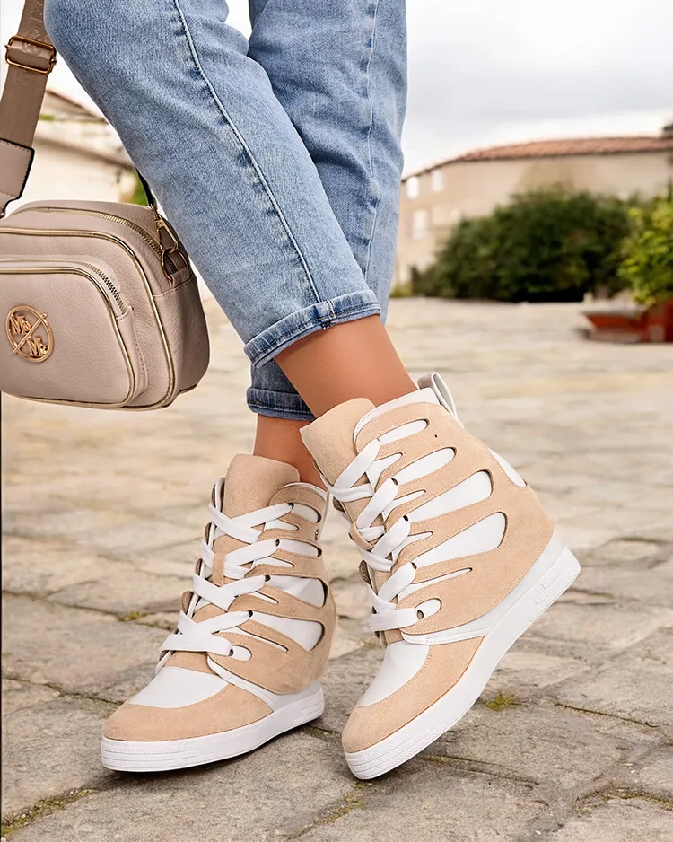 Royalfashion Дамски спортни ботуши на ток Pamstinsa