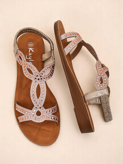 Royalfashion Дамски сандали с декоративни каишки Lola Grace