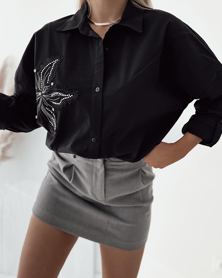 Royalfashion Дамска риза с кръпка