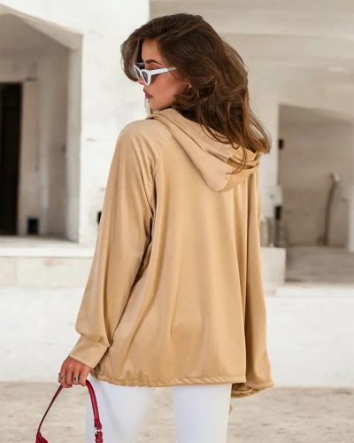 Royalfashion Дамски суитшърт с качулка без цип