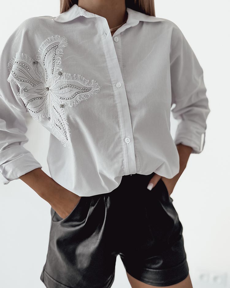 Royalfashion Дамска риза с кръпка